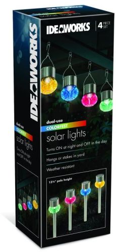SET OF 4 SOLAR GARDEN LIGHTS