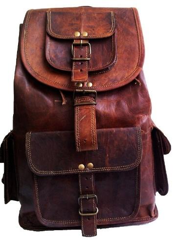 KEYWE Leather Backpack, Size : 16