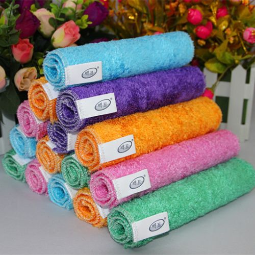 Plain dyed Bamboo Fiber Towels 23*18, Brand Name : Baimiao