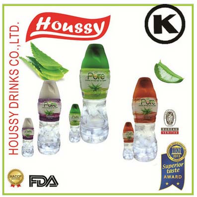 2015 Houssy Great Feeling 330ml 100% Healthy Aloe Vera Cube Drink