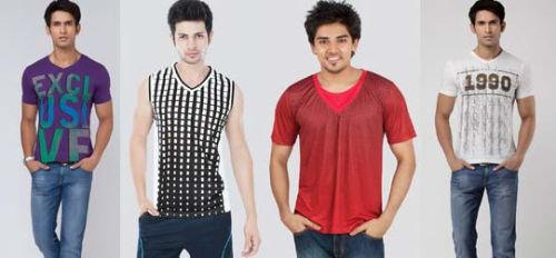 Mens V Neck T-Shirts