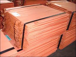 Copper cathodes, Thickness : 8-10mm