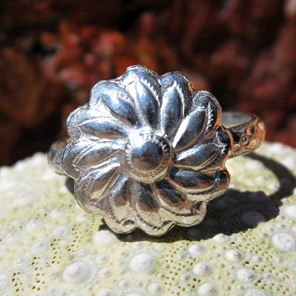 Flower Ring - Sterling Silver Ring 8
