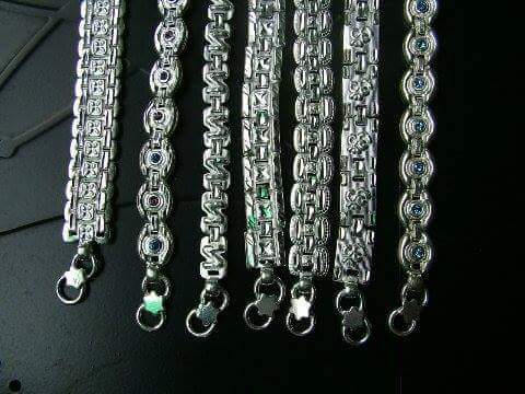 Polished Silver Anklets