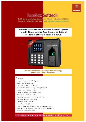 Biometric Access Control Systems BIO-30CB, Fingerprint Capacity : 1, 000 Fingerprints