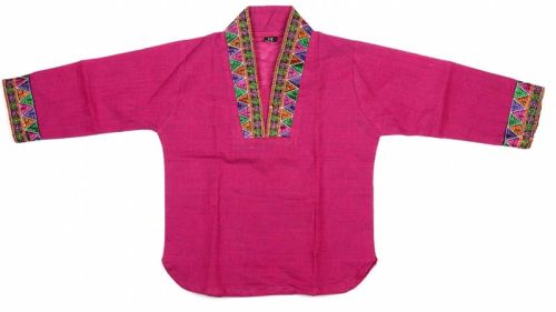 Pink Plain Full Sleeve Kurta