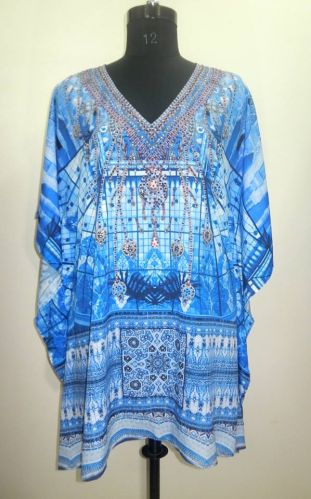 Poly-Crepe/GGT/Satin/Chiffon Digital Printed Kaftan, Gender : Female