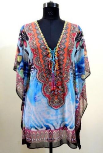 Indibala Collections Polyster Georgette Short Long Kaftan, Gender : Female