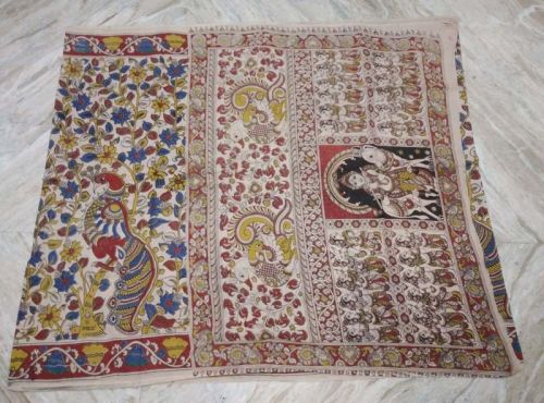 Printed Kalamkari Cotton Sarees, Occasion : Casual, Party Wear