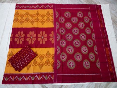 Pochampally Double Ikkath Cotton Saree.