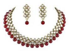 Non Polished Gold Kundan Necklace Set, Feature : Durable, Fine Finishing, Good Quality, Light Weight