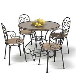 Polished Iron Dining Set, For Home, Restaurant, Feature : Easy To Place, Stylish