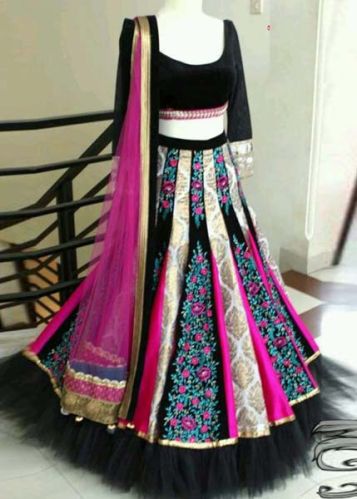 Lehenga Choli With Blackcolor Lahenga and Georgette Fabric - 9335