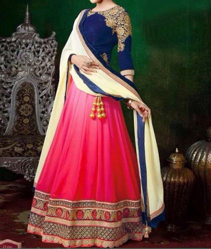 Lehenga Choli With Multicolor Lahenga and Georgette Fabric - 9338