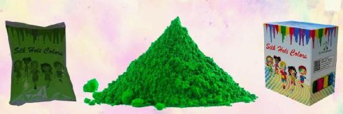 Cosmetic Silk Green Holi Colors
