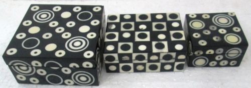 Black & White Resin Combined Boxes