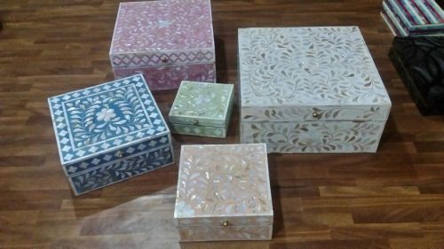 MOTHER OF PEARL CRAFTED HIGH INLAY BOXES