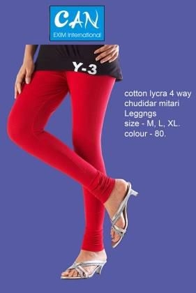 Lycra Ladies Plain Leggings, Pattern : Slim Fit