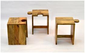 Wooden Stool Set, For Home, Office, Pattern : Plain