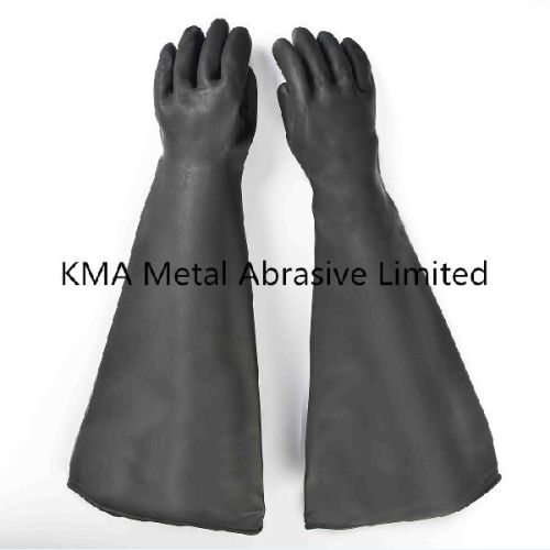 Latex Sandblast Cabinet Gloves 10, Packaging Type : Black