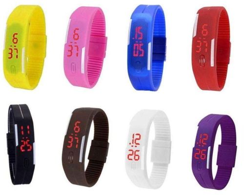 Unbranded Rubber LED Watch, Gender : Unisex