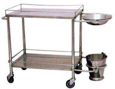 Bowl & Bucket Attatched Dressing Trolley