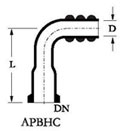 Metal Polished Bend Hose Connector, Color : Silver for Industrial