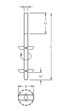 Teflon Blade Glass Stirrer for Laboratory Use