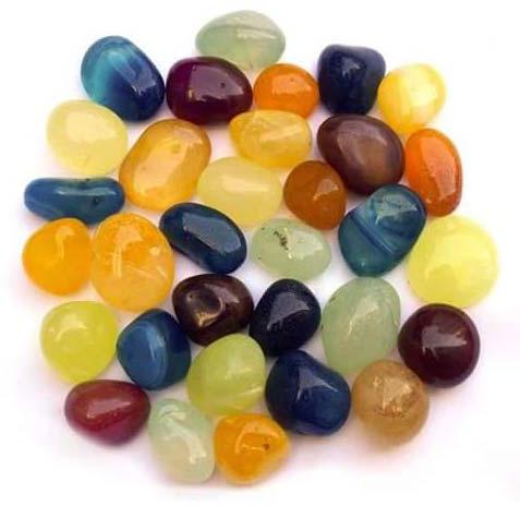 Pebble Stones, Color : 6 (Green, Red, Yellow, Blue, Orange, Mehrun Red