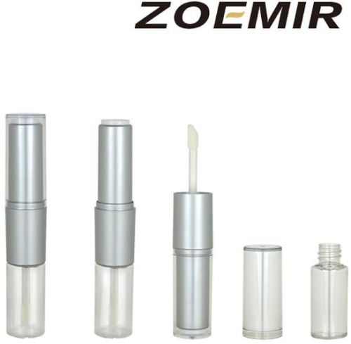 Clear Doulbe Side End Silver Lipstick and Lipgloss Container Wholesale