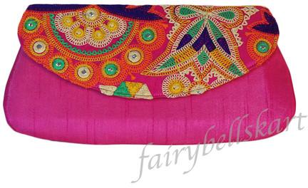 Embroidery Clutch Handbag Fb49, Size : 12