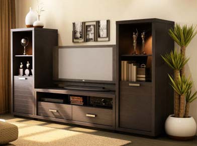 Polished LCD TV Cabinet, Size : 5X7feet, 6x7feet, 7X8feet, 8X10feet