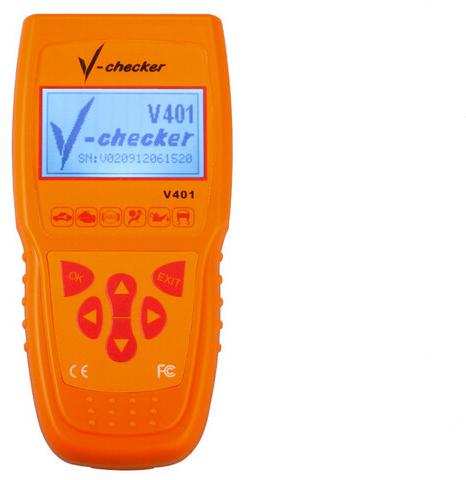 Multi-language Plastic V-Checker V401 Reader Auto Diagnostic Scanner