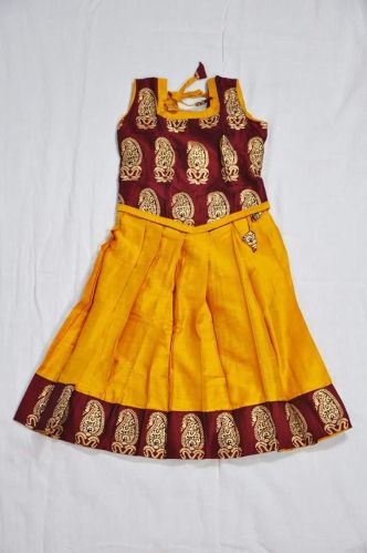 Raw Silk Mango Design Lahenga Blouse