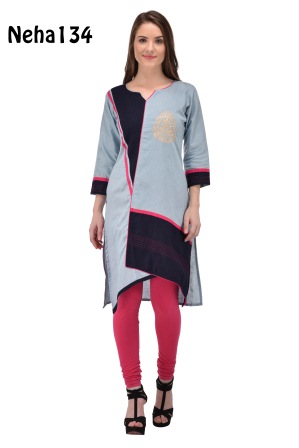 Plain Chiffon Designer Kurtis, Size : M, XL