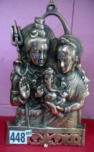 Polished Gunmetal Shiv Parivar Statue, For Office, Packaging Type : Carton Box, Thermocol Box