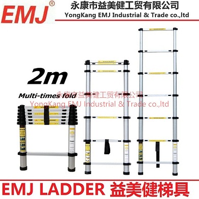 Aluminum Emj 2m Single Telescopic Ladder
