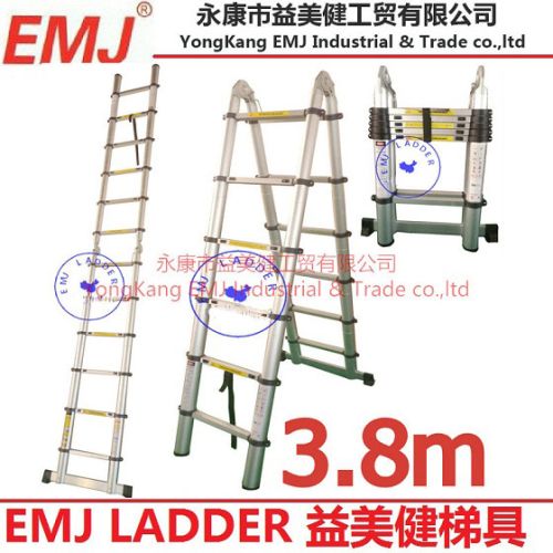 Aluminum EMJ 3.8m Joint Telescopic Ladder