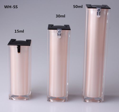 Double Wall Cosmetic Square Airless Bottle, Plastic Type : ABS