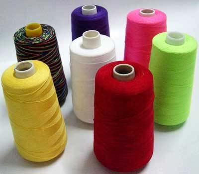 Plain Cotton Textile Embroidery Thread, Length : 1000-1500mtr