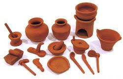 Clay Terracotta Kids Toy Set, Color : Brown