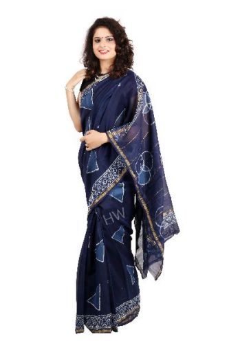 Indigo Printed Saree