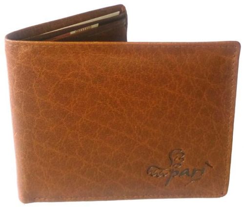 Brown Leather Regular Wallet For Men, Color : Black