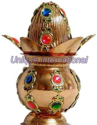 Brass Puja Kalash, For Home, Temple, Feature : Fine Finish, Light Weight