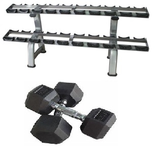 Tier Rack and Dumbbell Set