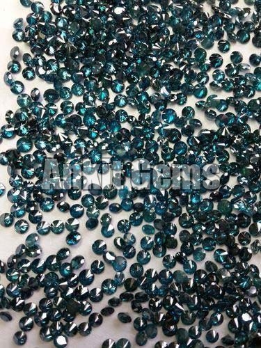 Polished Blue Round Cut Diamond, For Jewellery Use, Size : 10-20mm
