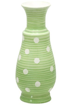 Metal Polka Dot Table Pot, Color : Green