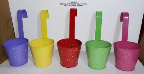 Round Spray Finish Pot With Handle