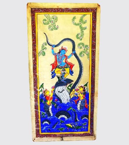 Pattachitra Krishna, Color : Blue