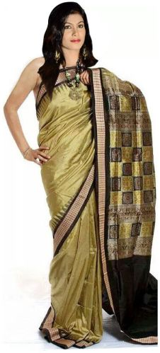 Bomkai Sambalpuri Green Colored Pure Silk Saree